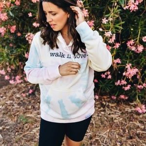 Walk In Love Original - Tie Dye Sunset Swirl Pullover Hoodie